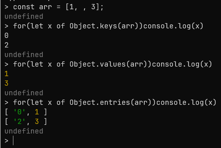 [JS] 数组空位与遍历方法